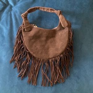 Nasty Gal Faux Suede Fringe Bag